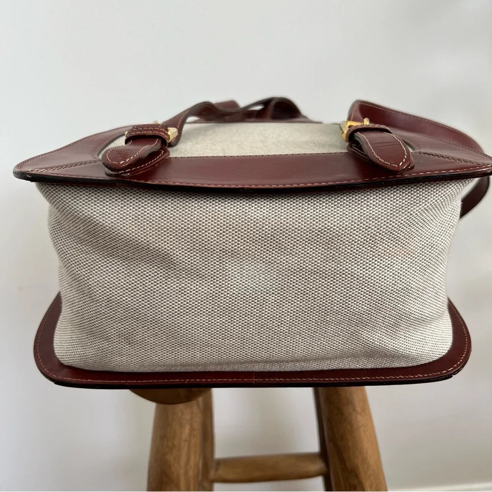 Vintage Bally Leather & canvas backpack - Picture 6 of 10